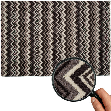 Casa Rugs Wool Black & White Zigzag Rug 230 x 160cm
