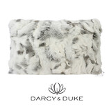 Darcy & Duke Rabbit Fur Siberian Ash Lumbar Cushion