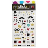 Stick'm - Moustache Glitter Stickers