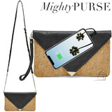 Mighty Purse Envelope Clutch Cork and Leather
