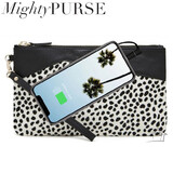 Mighty Purse Fashion Wristlet Cheetah- Fur and Leather