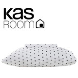 KAS White Sheet Set with Black Squares- Queen