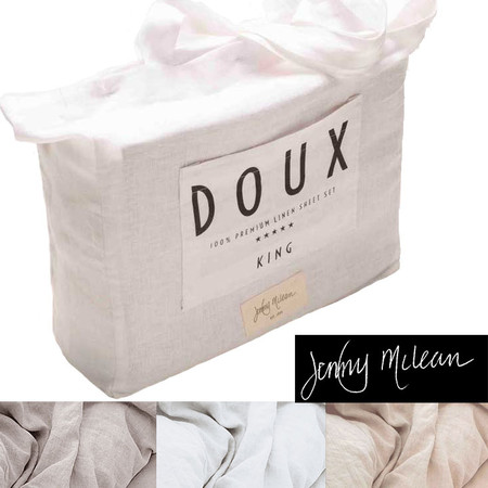 Jenny McLean DOUX Pure Linen Sheet Set Range