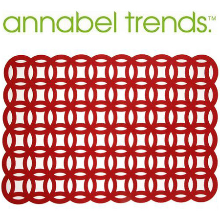 Annabel Trends Red Felt Placemats - Set of 4