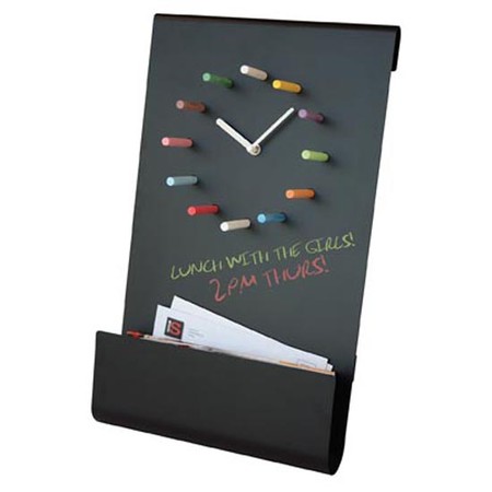 Chalk Board Wall Clock / Organiser