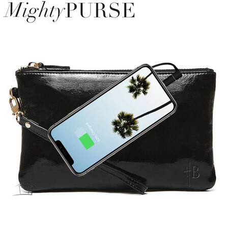 Mighty Purse Wristlet Patent Leather - Glossy Black