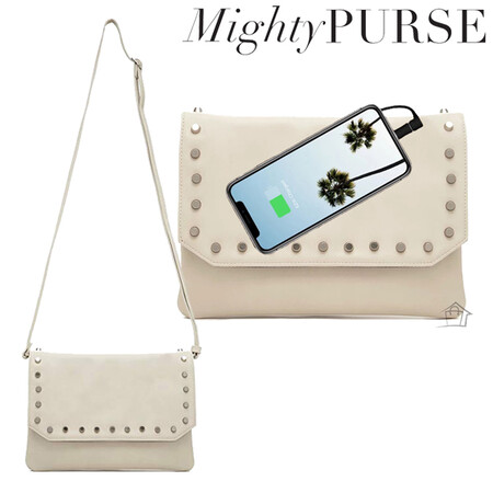 Mighty Purse Flap X-Body Bag Vegan Leather - Cream